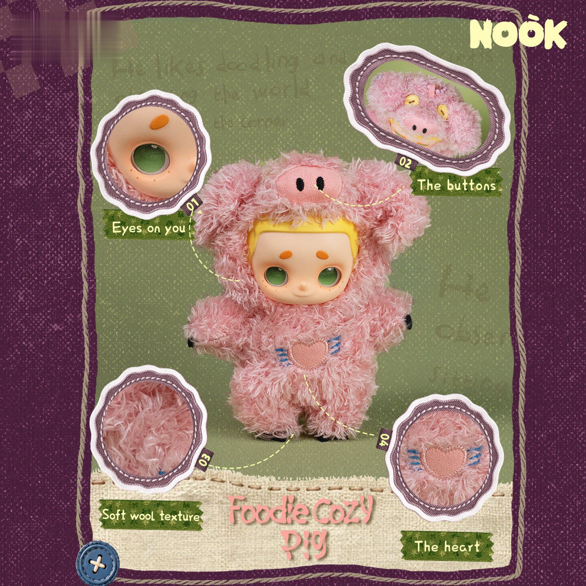 NOOK ANIMAL BOYFRIEND SERIES VINYL PLUSH KEYCHAIN PLÜSCH-SCHLÜSSELANHÄNGER