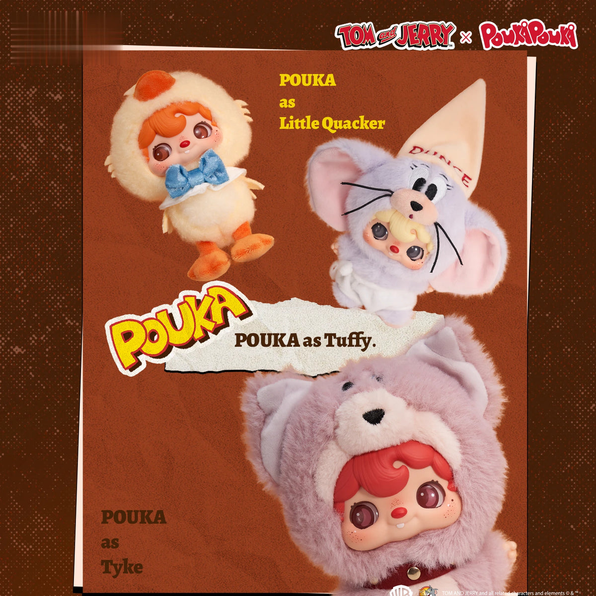 POUKAPOUKA × TOM AND JERRY U-NIQUE FRIEND VINYL PLUSH BLIND BOX