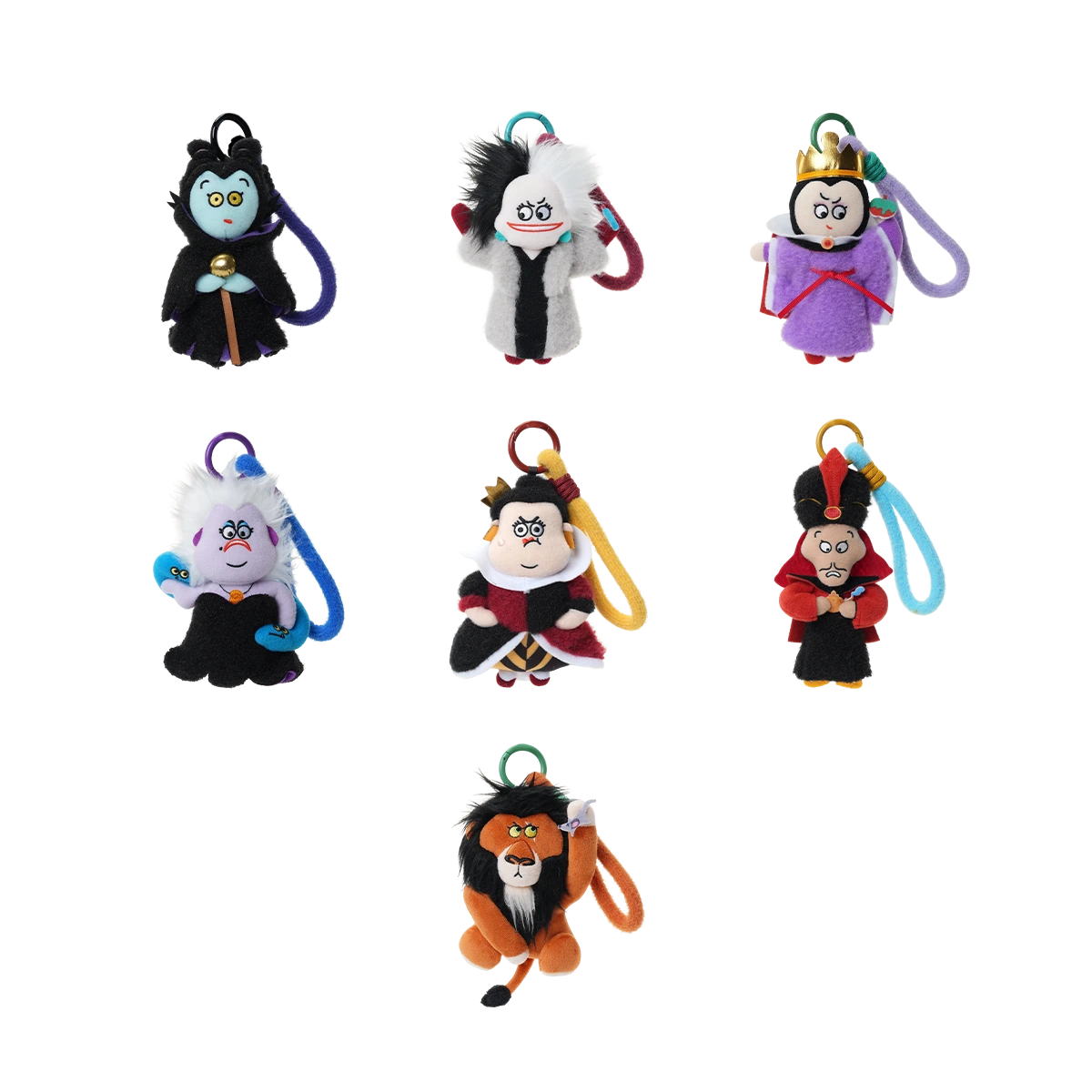 DISNEY VILLAINS ON THE CHASE PLUSH KEYCHAIN