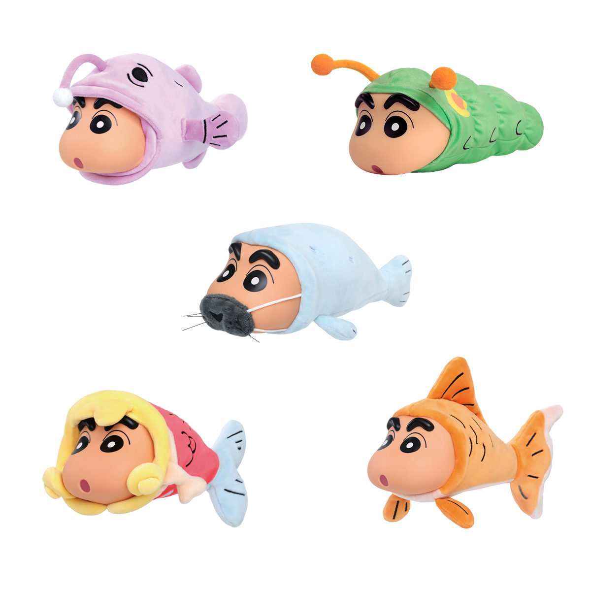 CRAYON SHINCHAN FLOPPY FISH Hộp Mù Búp Bê Có Khớp