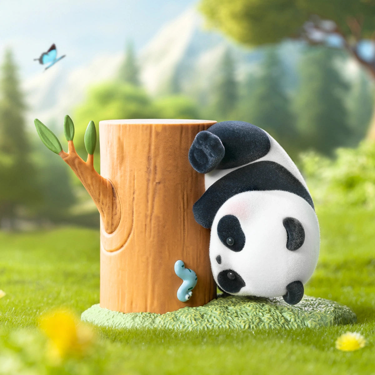 PANDA ROLL FRUIT TREE CLIMBING