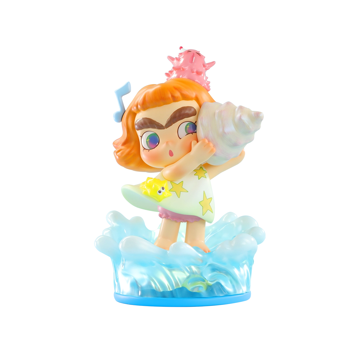 CiCiLu Echo of the Sea figure pressing a conch to her ear atop a wave