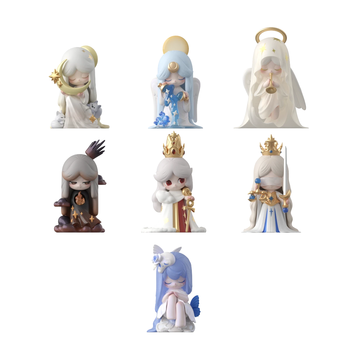 Complete Laplly Infinite Beginning lineup of seven celestial figures