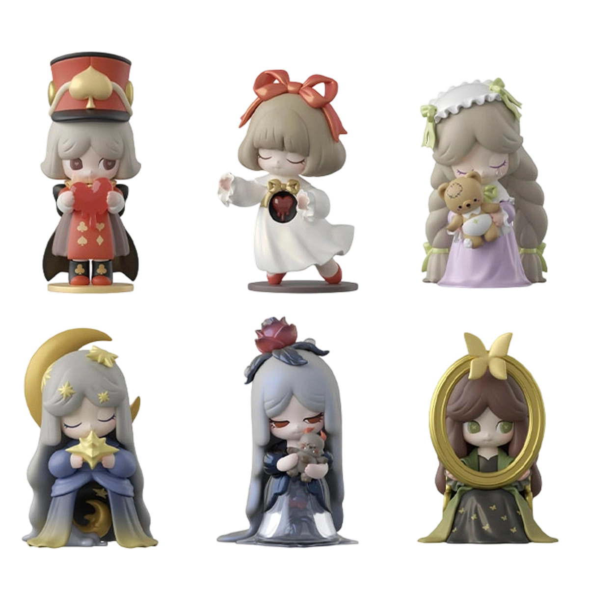 Full set of six Laplly figures as nostalgic antique-shop keepsake scenes, Laplly Vintage Memory