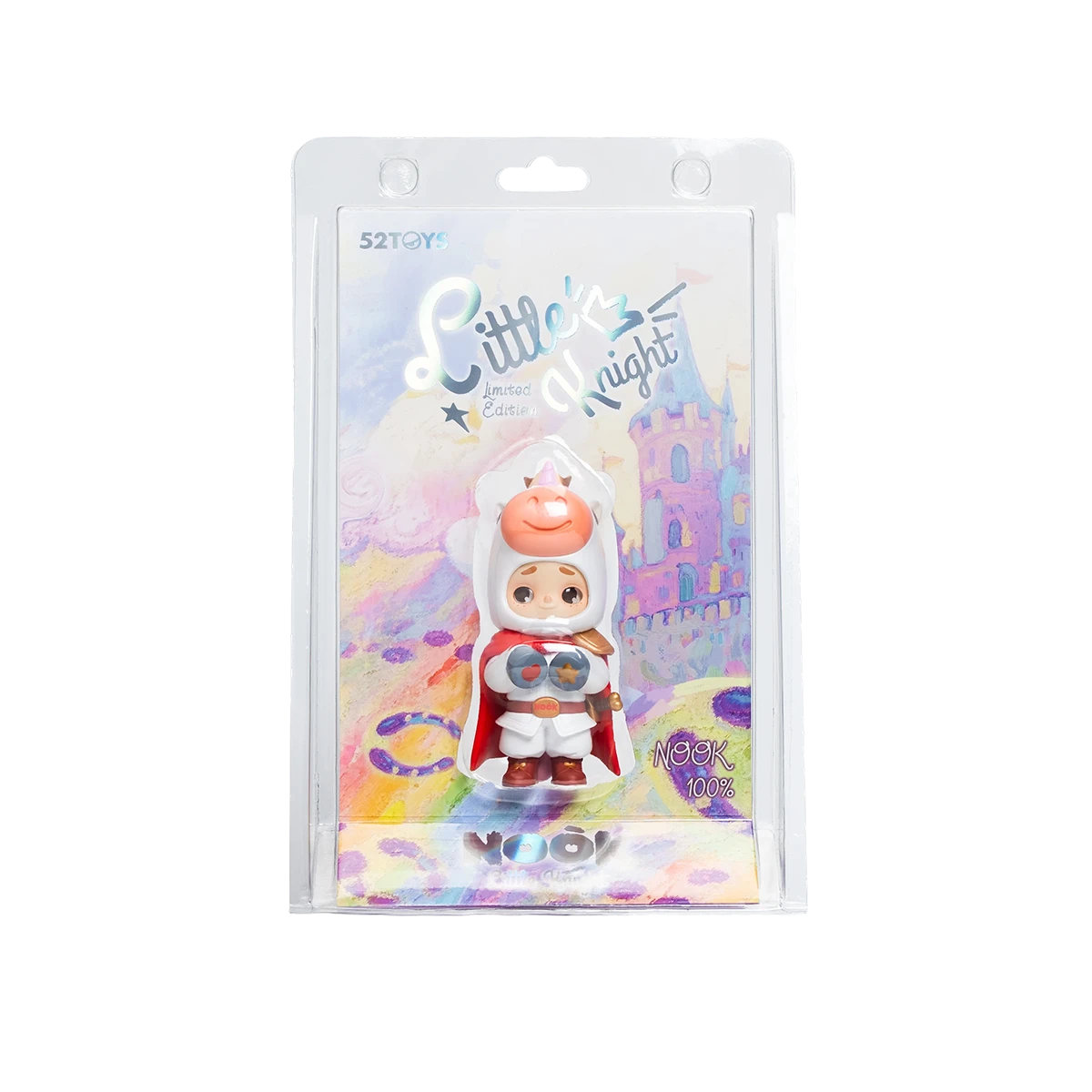 NOOK Little Knight in holographic blister packaging with Little Knight title art, Wish Island edition