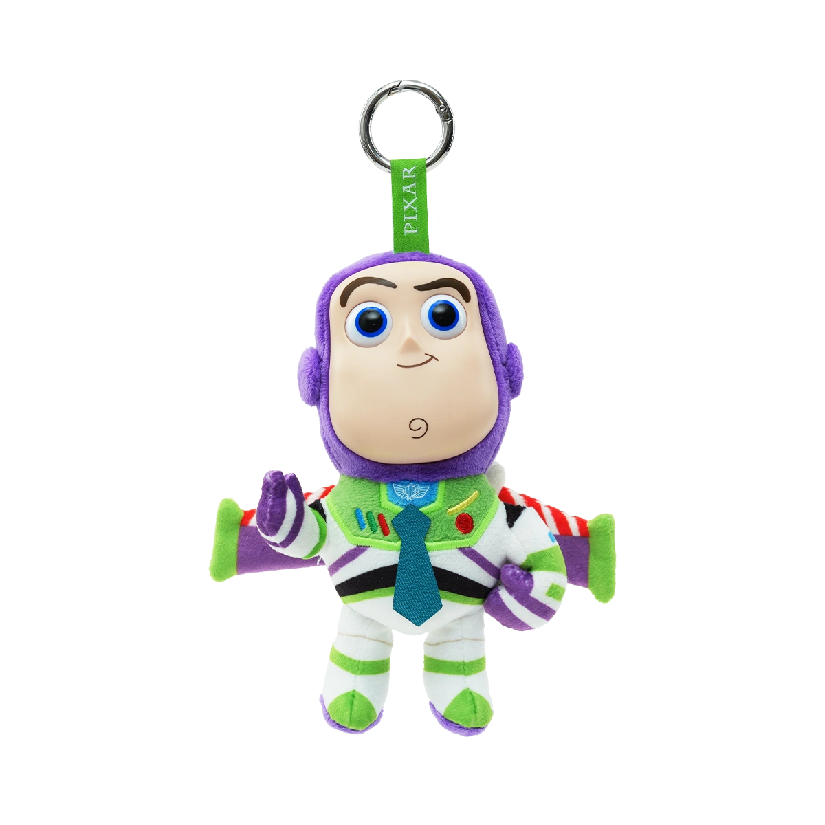 Main product view in pink and green tones from DISNEY PIXAR TOY STORY 5 BUZZ LIGHTYEAR SERIES PLUSH CHARM KEYCHAIN by 52TOYS