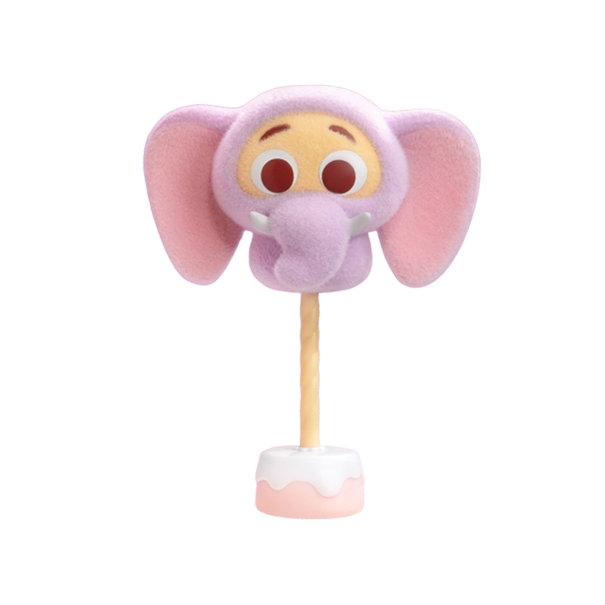 Finnick elephant-costume marshmallow lollipop front view