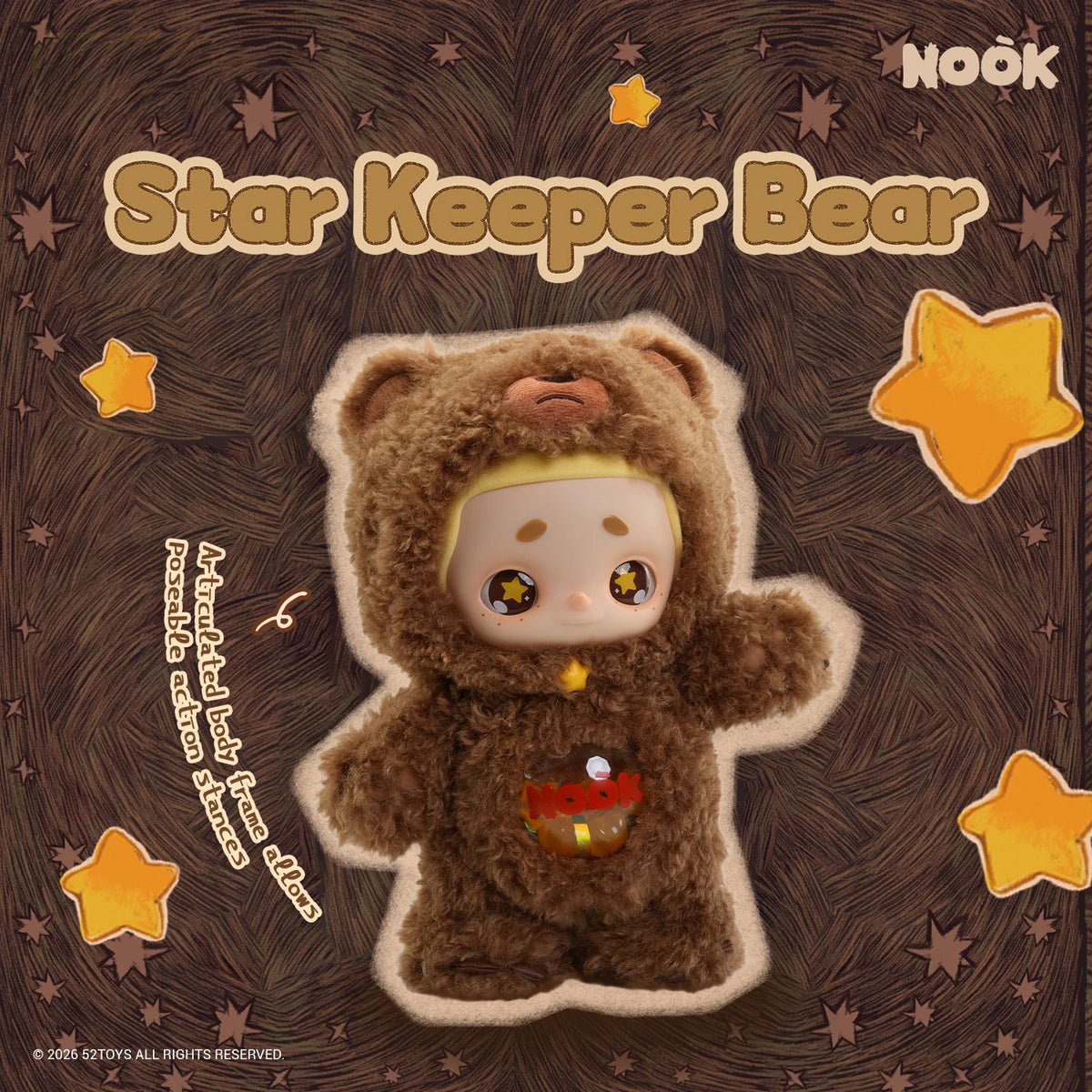 NOOK STAR KEEPER BEAR VINYL PLUSH