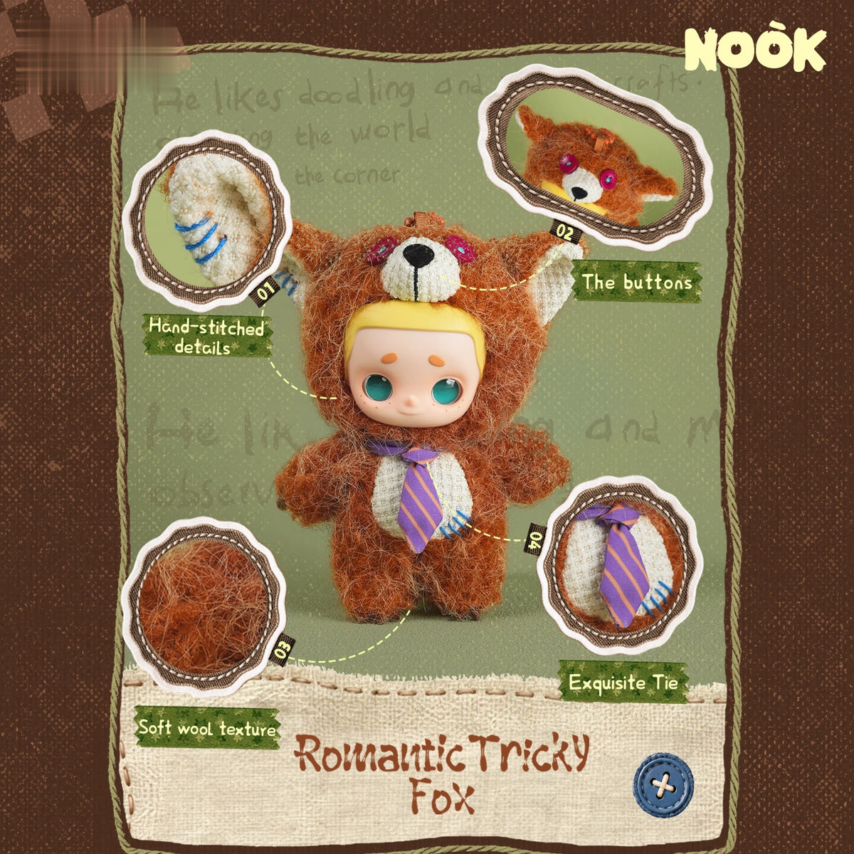 NOOK ANIMAL BOYFRIEND SERIES VINYL PLUSH KEYCHAIN PLÜSCH-SCHLÜSSELANHÄNGER