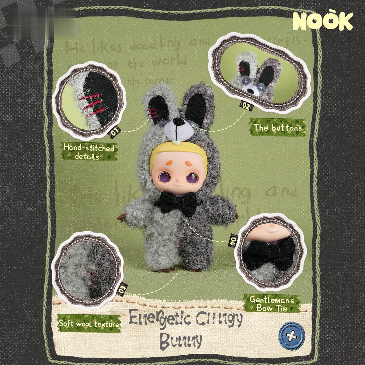NOOK ANIMAL BOYFRIEND SERIES VINYL PLUSH KEYCHAIN PLÜSCH-SCHLÜSSELANHÄNGER