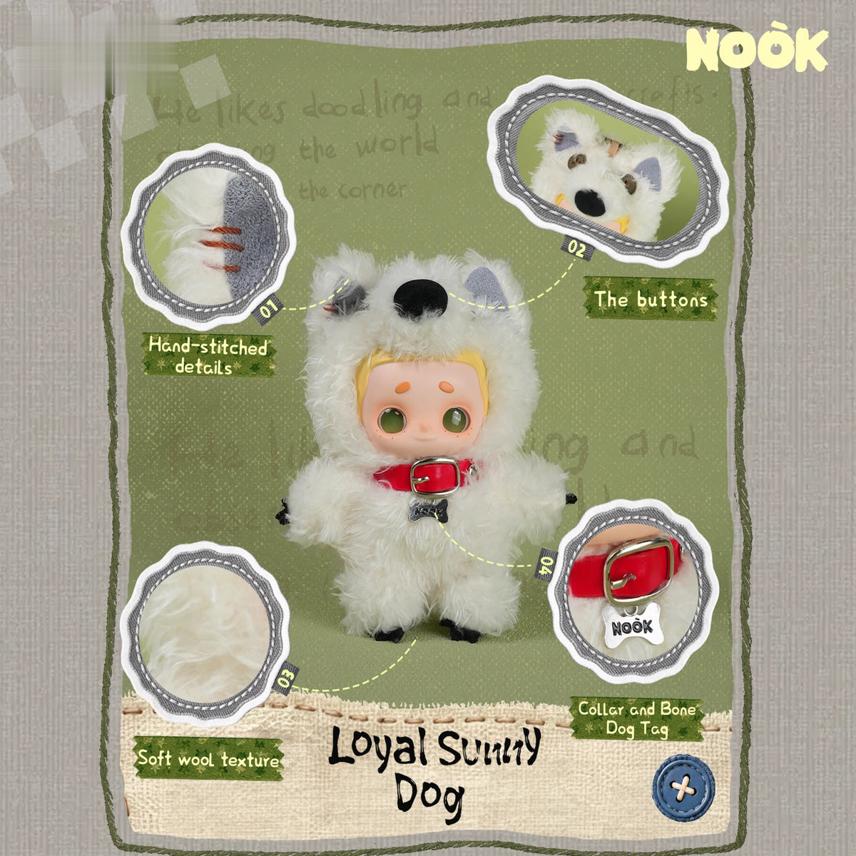 NOOK ANIMAL BOYFRIEND SERIES VINYL PLUSH KEYCHAIN PLÜSCH-SCHLÜSSELANHÄNGER