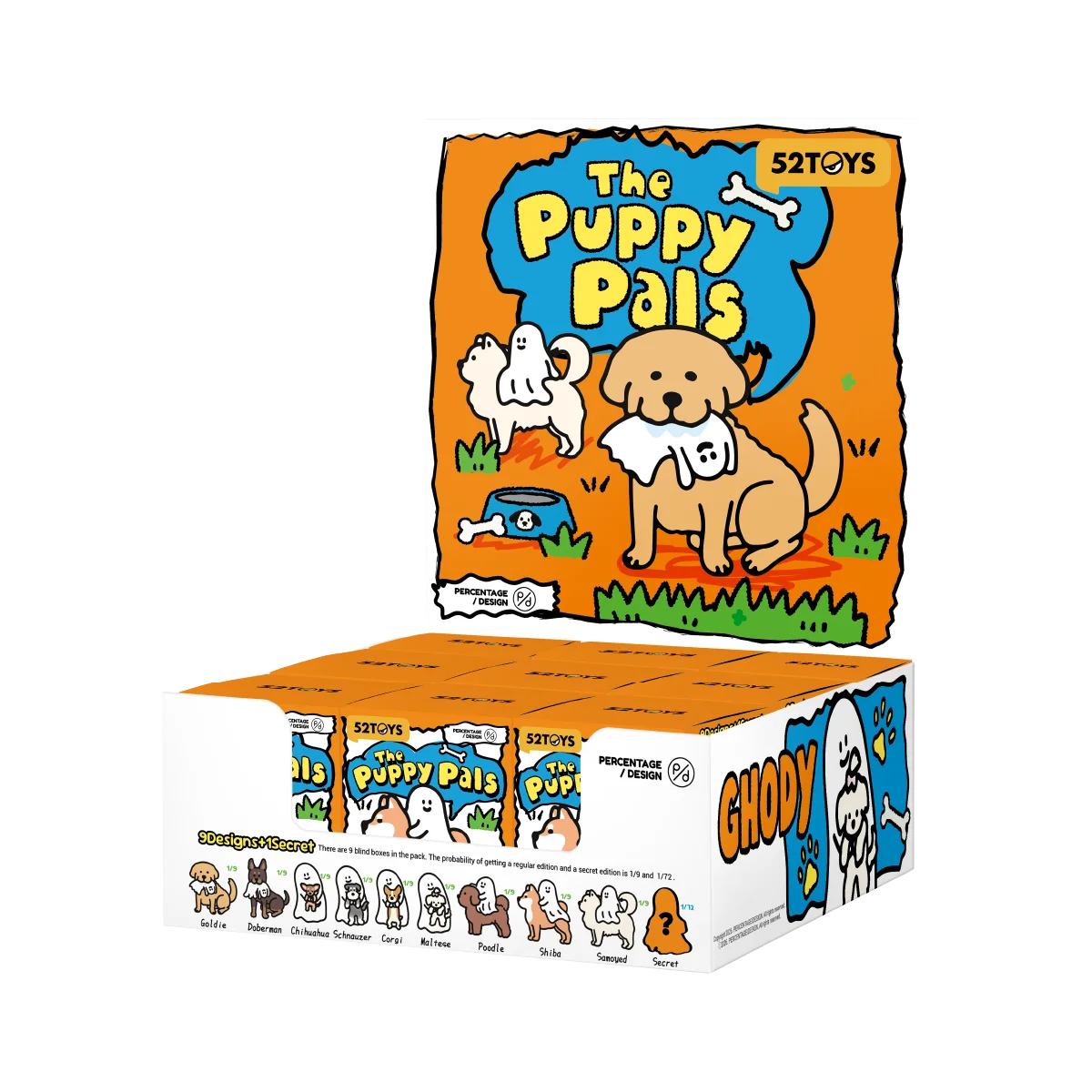 GHODY THE PUPPY DOGS PALS GLOW IN THE DARK SERIES BLIND BOX