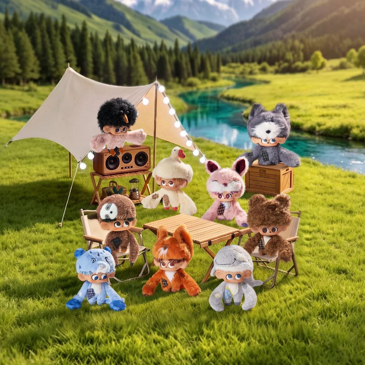 WIGO NATURAL HIGH FAMILY - FLUFFY FRIENDS PARTY VINYL PLUSH BLIND BOX