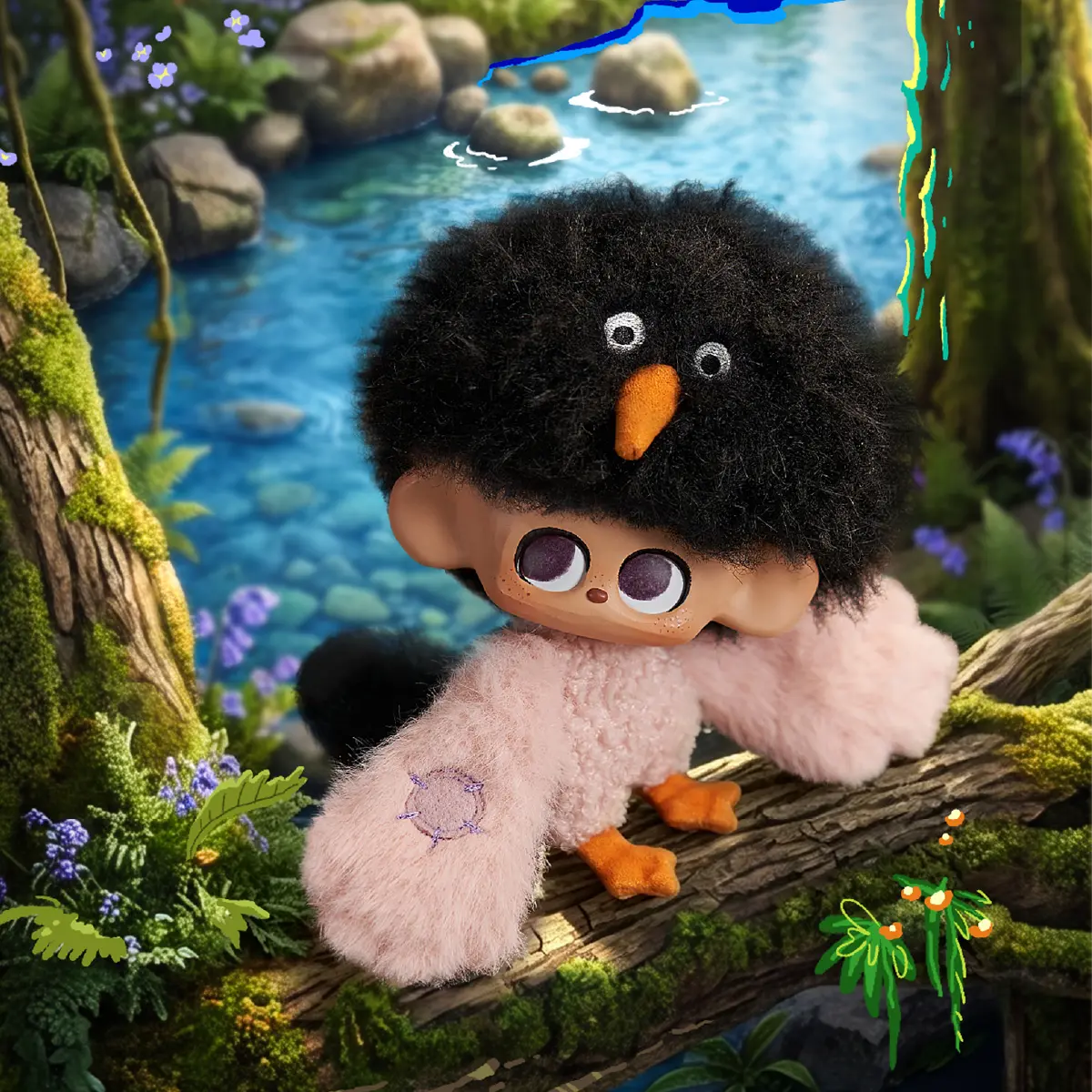 WIGO NATURAL HIGH FAMILY - FLUFFY FRIENDS PARTY VINYL PLUSH BLIND BOX