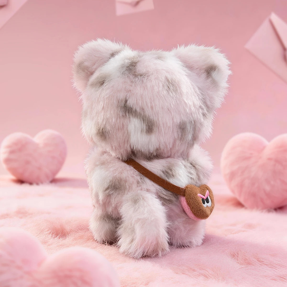 CICILU THE ROSE LEOPARD-PATTERNED MESSENGER PLUSH KEYCHAIN