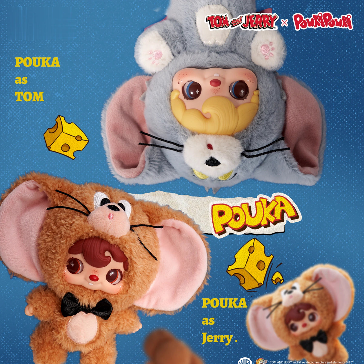 POUKAPOUKA × TOM AND JERRY U-NIQUE FRIEND VINYL PLUSH BLIND BOX