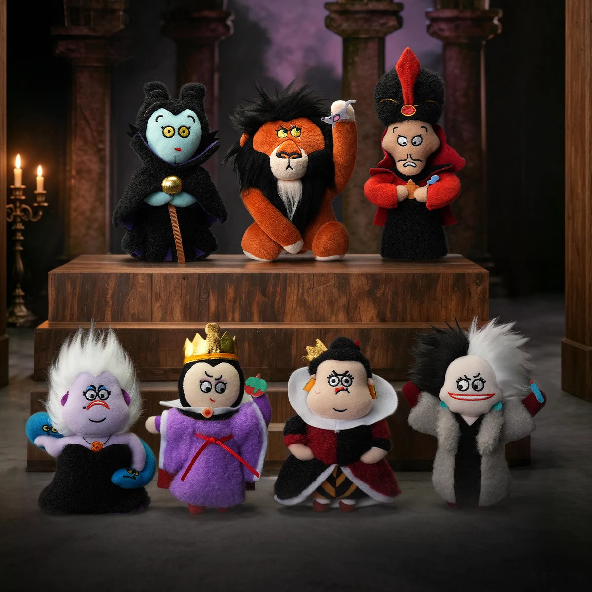 DISNEY VILLAINS ON THE CHASE PLUSH KEYCHAIN