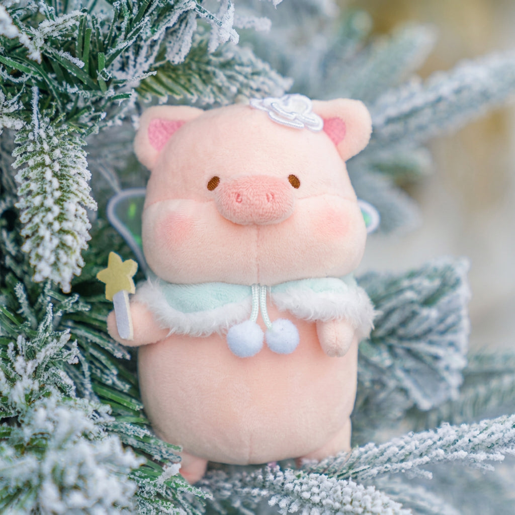 LULU THE PIGGY WINTER SERIES - SNOW ELF LU PLUSH KEYCHAIN