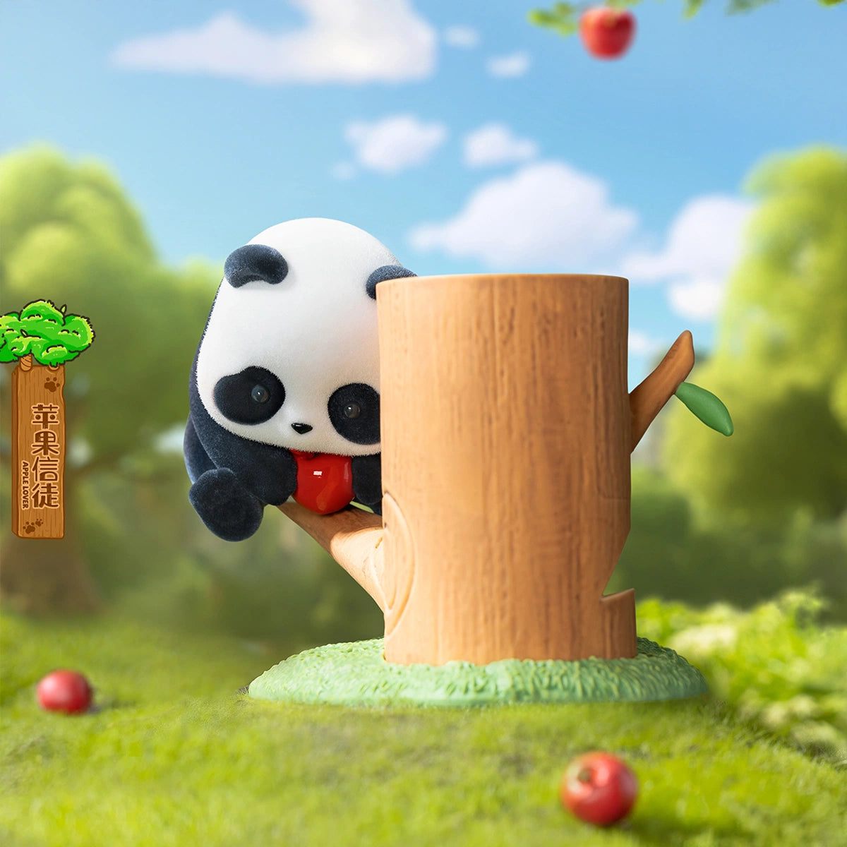 PANDA ROLL FRUIT TREE CLIMBING