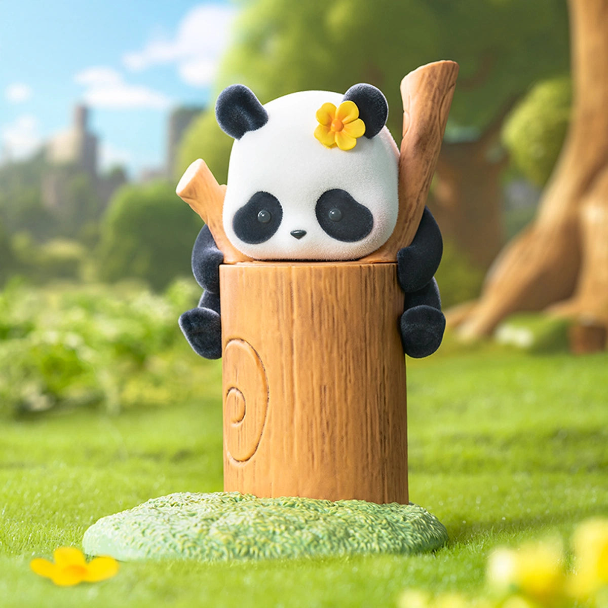 PANDA ROLL FRUIT TREE CLIMBING
