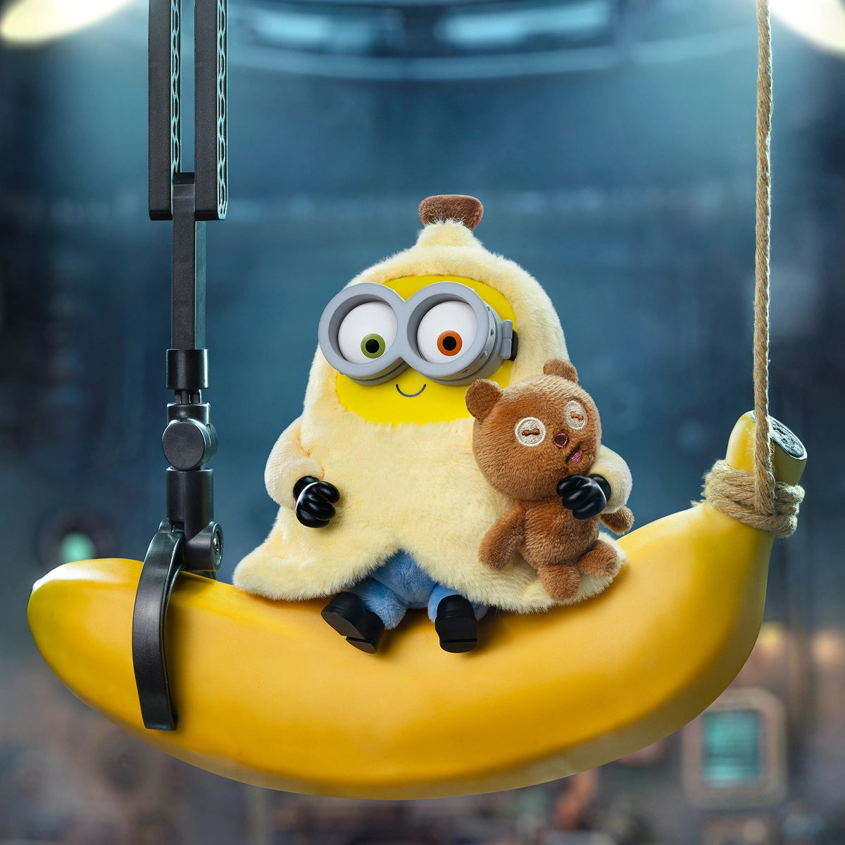 Bananas For You Minion Bob in banana-peel pajamas hugging bear Tim, BOB & TIM Best Buddies Forever