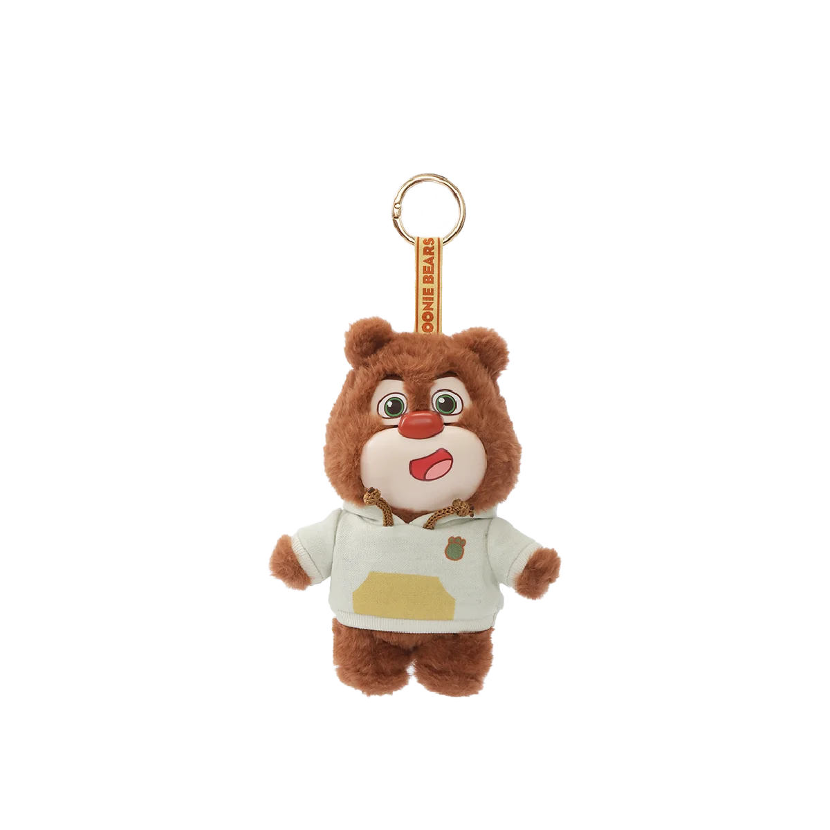 Sunny Beach: brown Briar bear in cat-eye sunglasses and floral beach shorts, Boonie Bears Fashion Week by 52TOYS