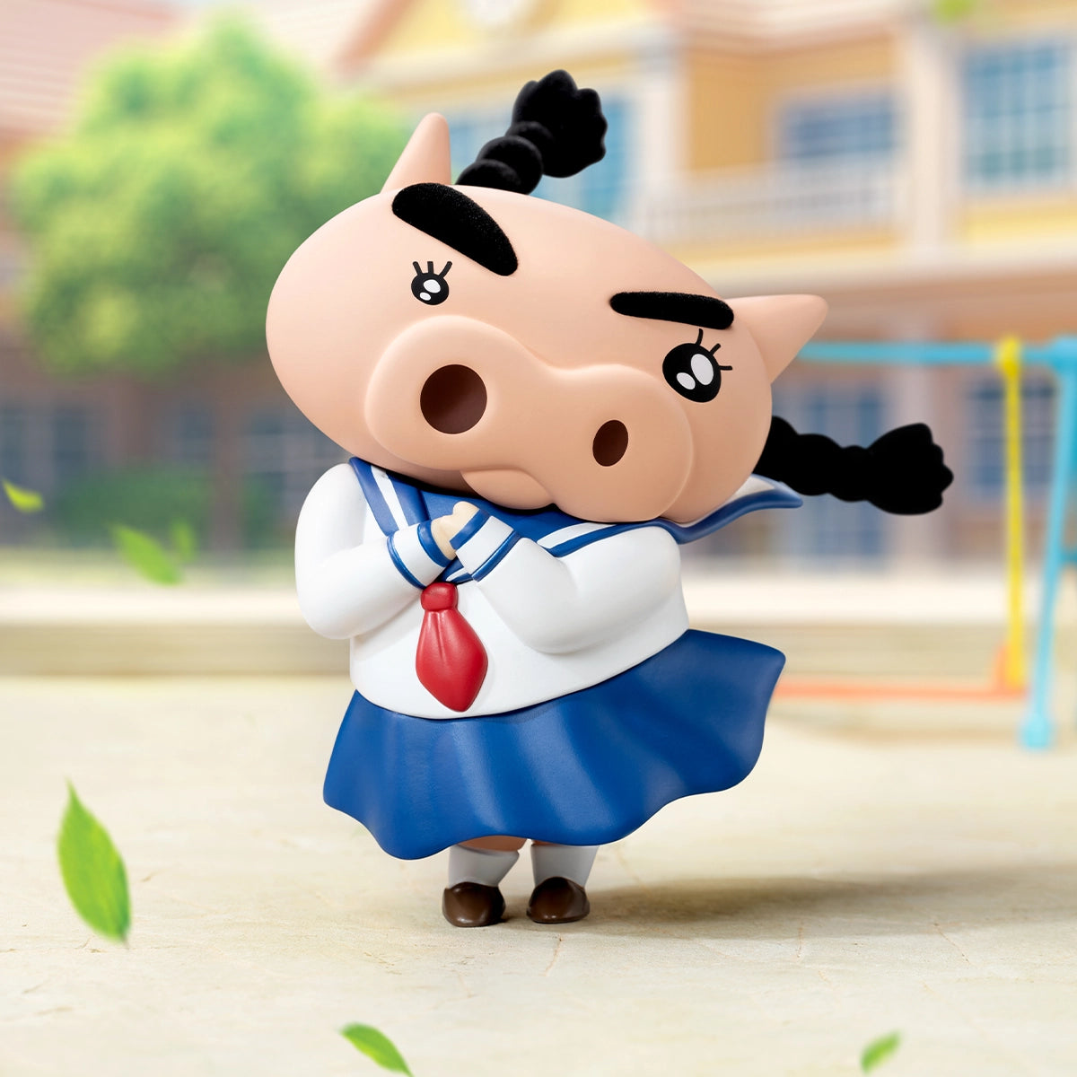 JK Uniform secret pig in a sailor schoolgirl outfit with braids and red tie, Buriburizaemon's Daily Life