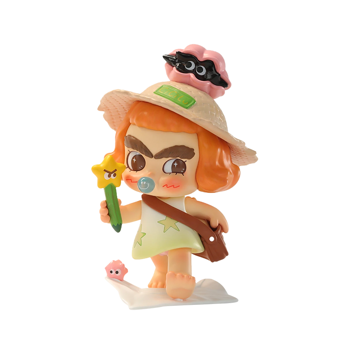 Time to Sail! CICILU in a straw hat with star wand and satchel, CICILU Ocean Messenger by 52TOYS