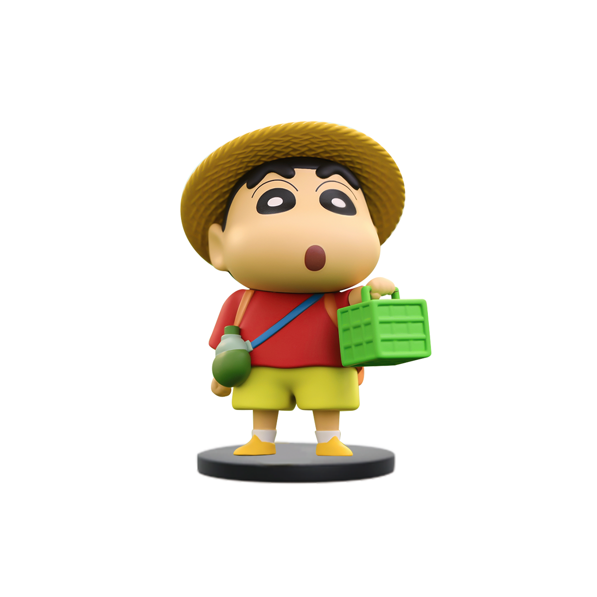 Catching Insects Shin-chan in a straw hat with green bug basket and canteen, Daily Life Series 3