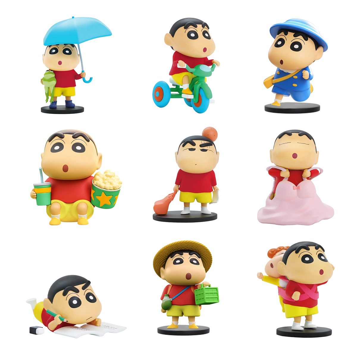 Nine-figure lineup of Crayon Shin-chan Daily Life Series 3 slice-of-life moments, blind box