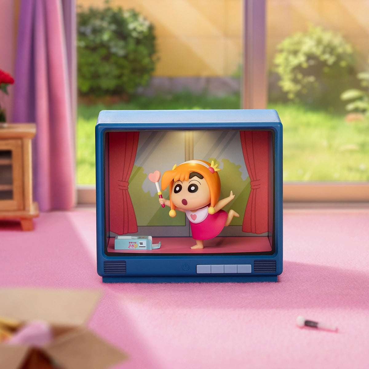 Dress Up As P, Shinchan in a pink magical-girl outfit twirling a wand, Crayon Shinchan Retro TV Series