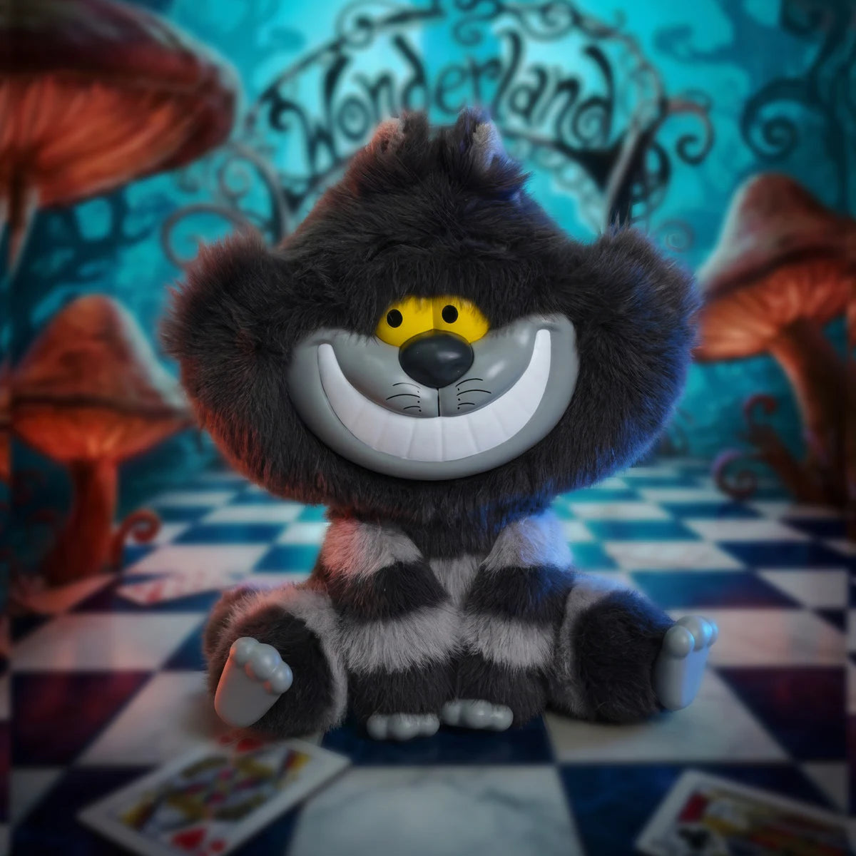 Black Cheshire Cat plush charm secret-style image from the Disney Cats & Dogs Buddies Series