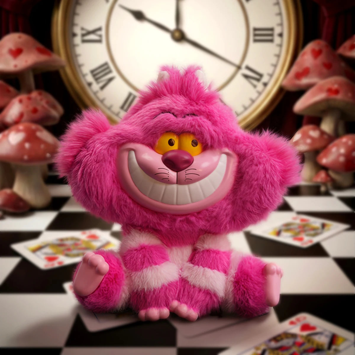 Pink Cheshire Cat plush charm from the Disney Cats & Dogs Buddies Series