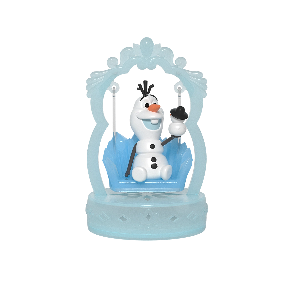 Olaf cầm một con người tuyết nhỏ trên một chiếc kẹo, Frozen Enchanted Swing