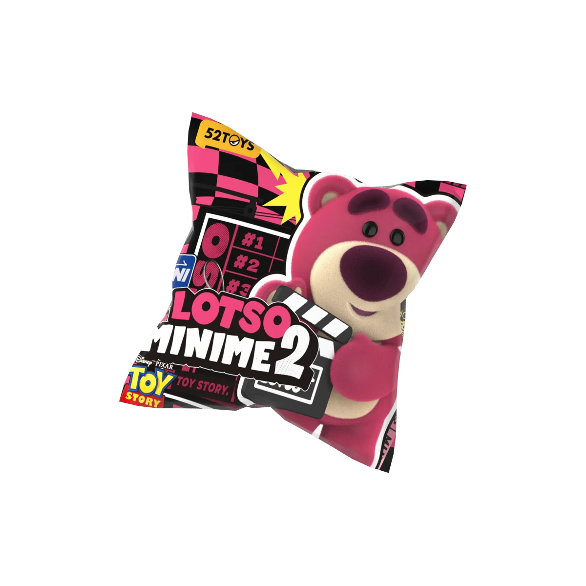 Lotso MiniMe Series 2 single blind bag with pink-and-black character artwork