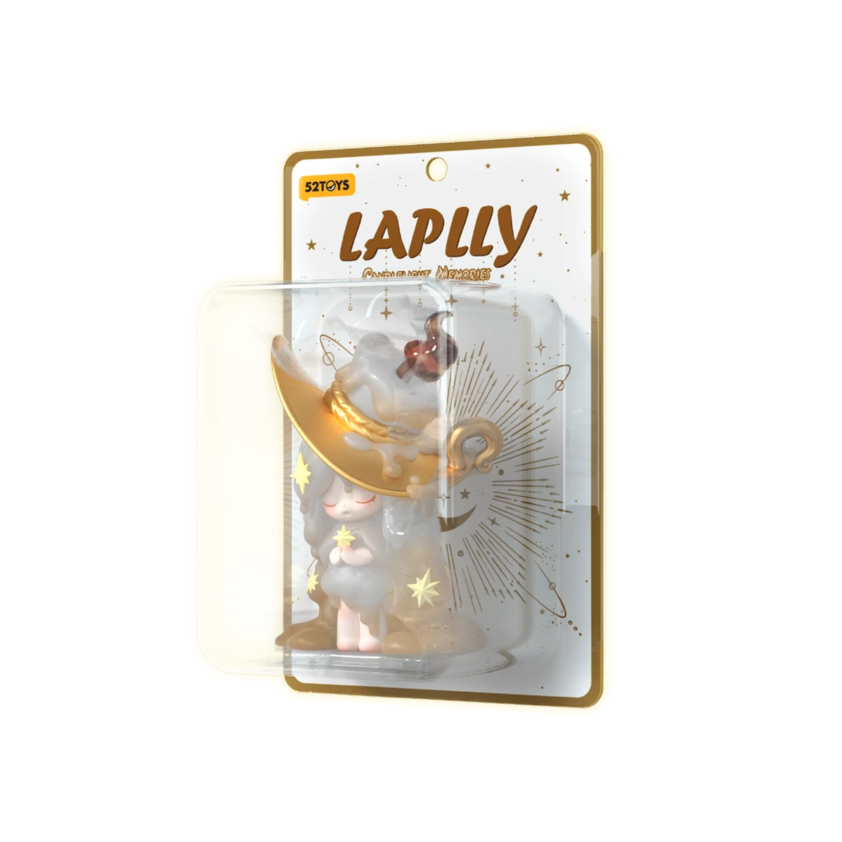 Laplly Candlelight Memories figure in Laplly blind box packaging, melting wax candle spirit