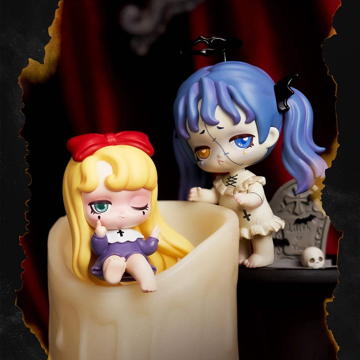 Full Lilith Nocturnal Shroud blind box display case with single boxes, gothic series