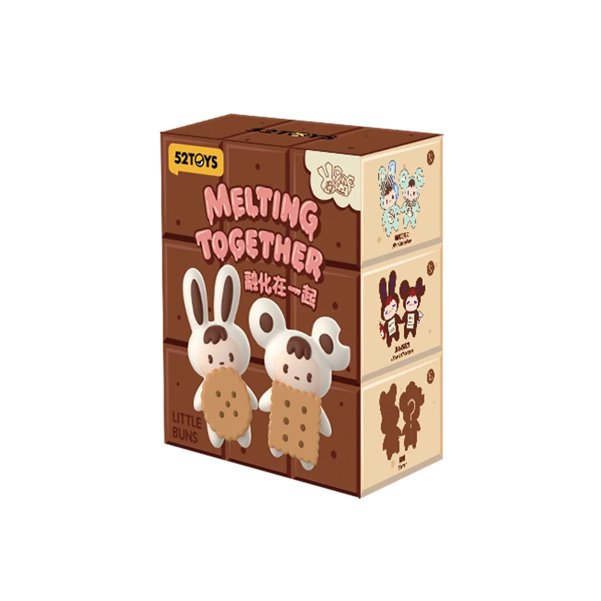 Little Buns Melting Together fridge magnet blind box packaging with chocolate-bar art