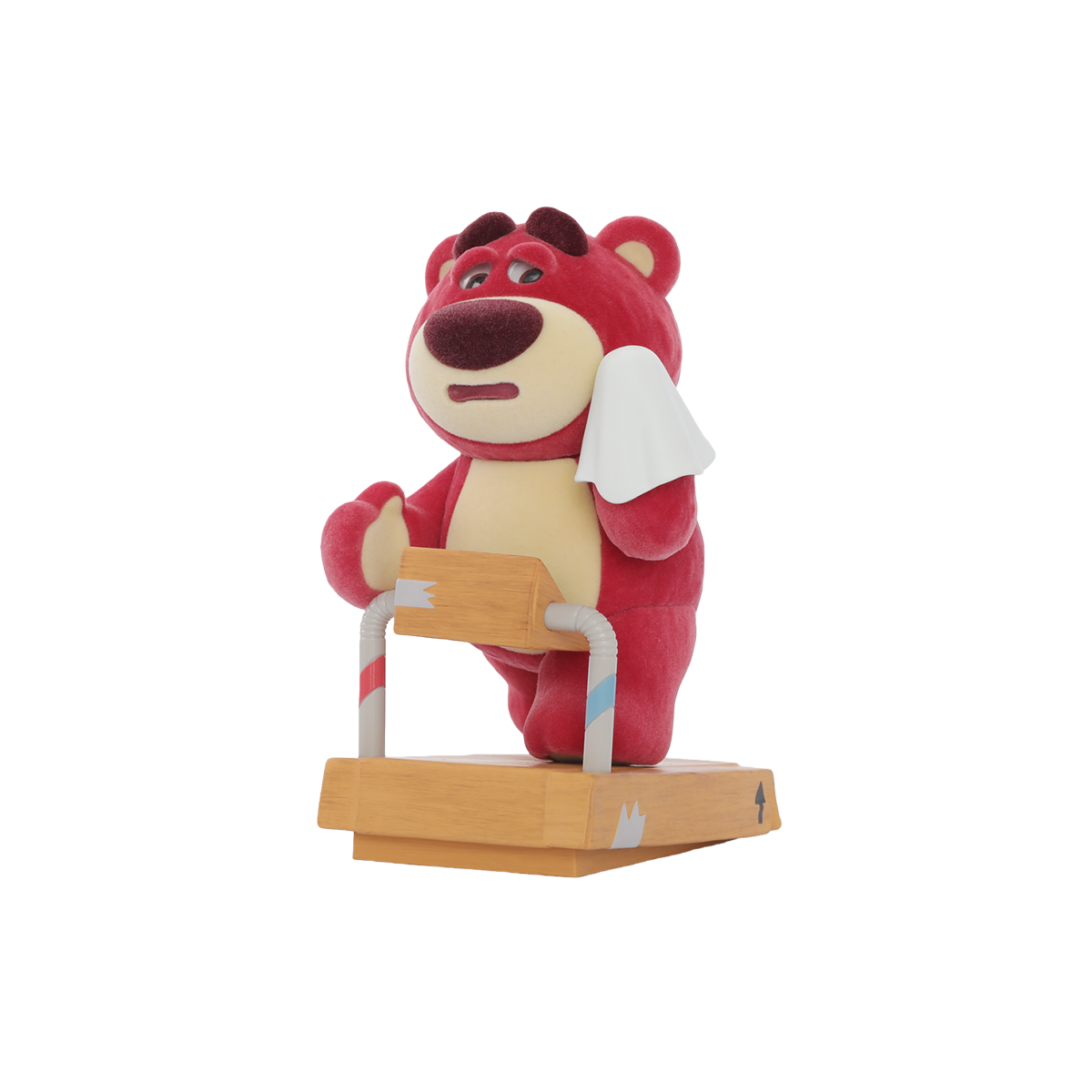 Lotso Fitness wooden stepper figure with towel front view
