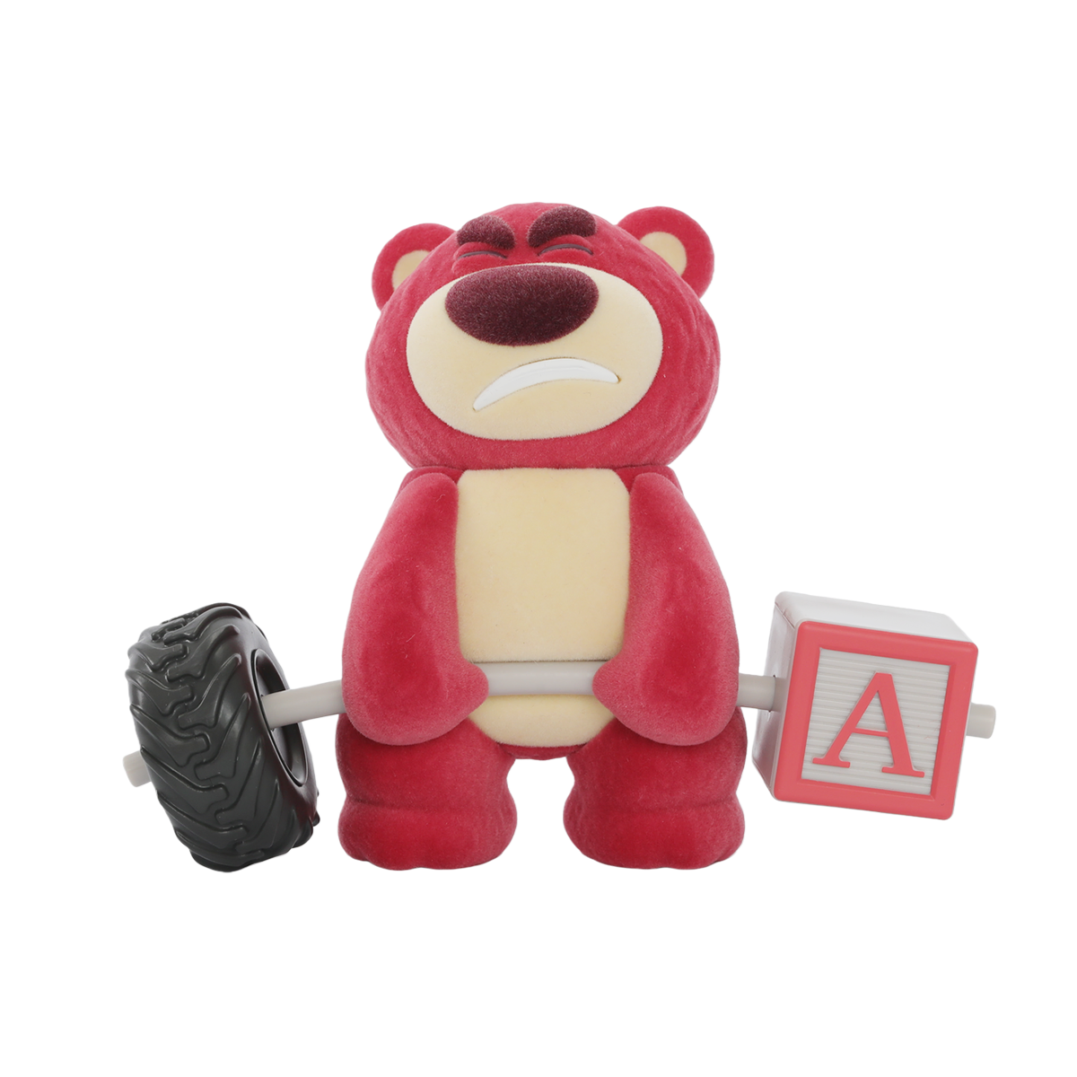 Tired Lotso Fitness figure with tire-and-block barbell