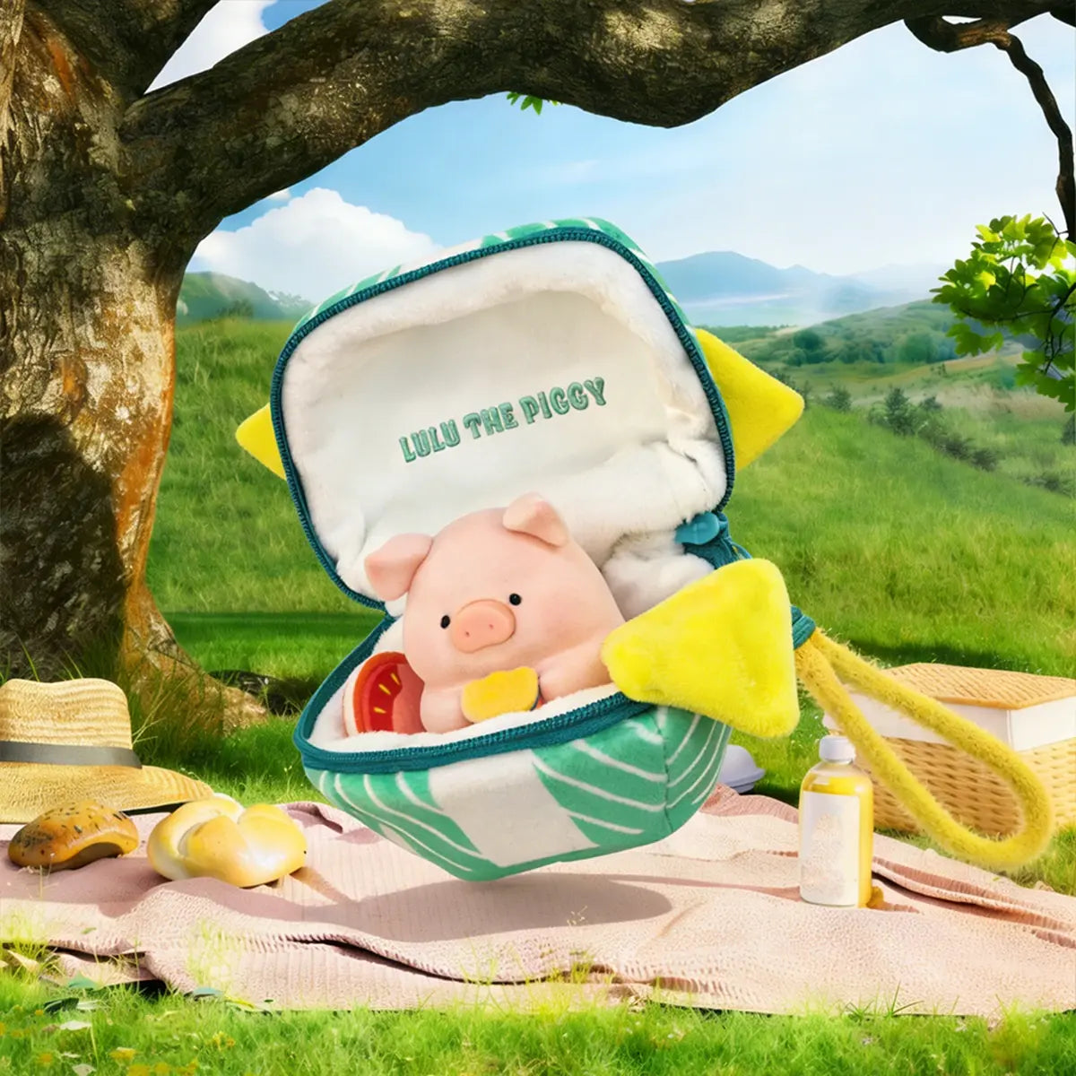 Lulu The Piggy Diet Nemesis single blind box packaging, seven types of plush food keychains