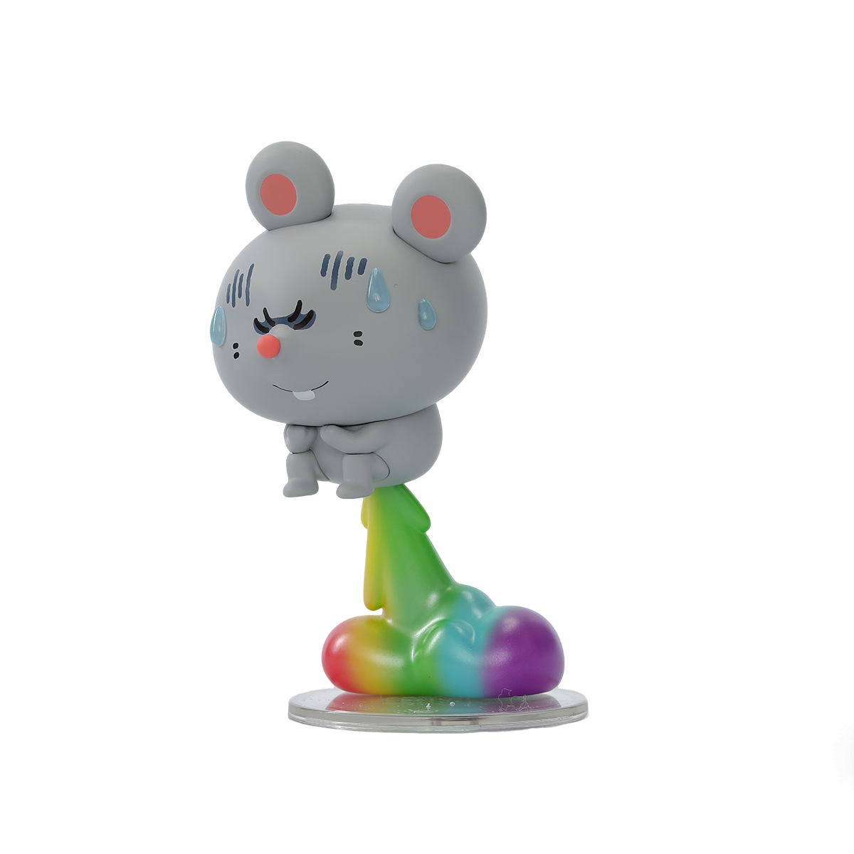Grey mouse sweating, lifted by a rainbow blast underfoot, Meiji and Dashu Blessed Mental State