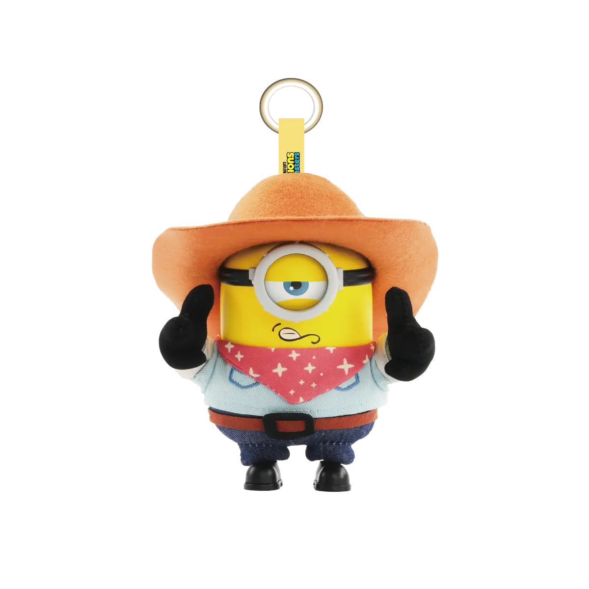 Main product view in orange and pink tones from MINIONS & MONSTERS SERIES VINYL PLUSH PENDANT KEYCHAIN BLIND BOX by 52TOYS