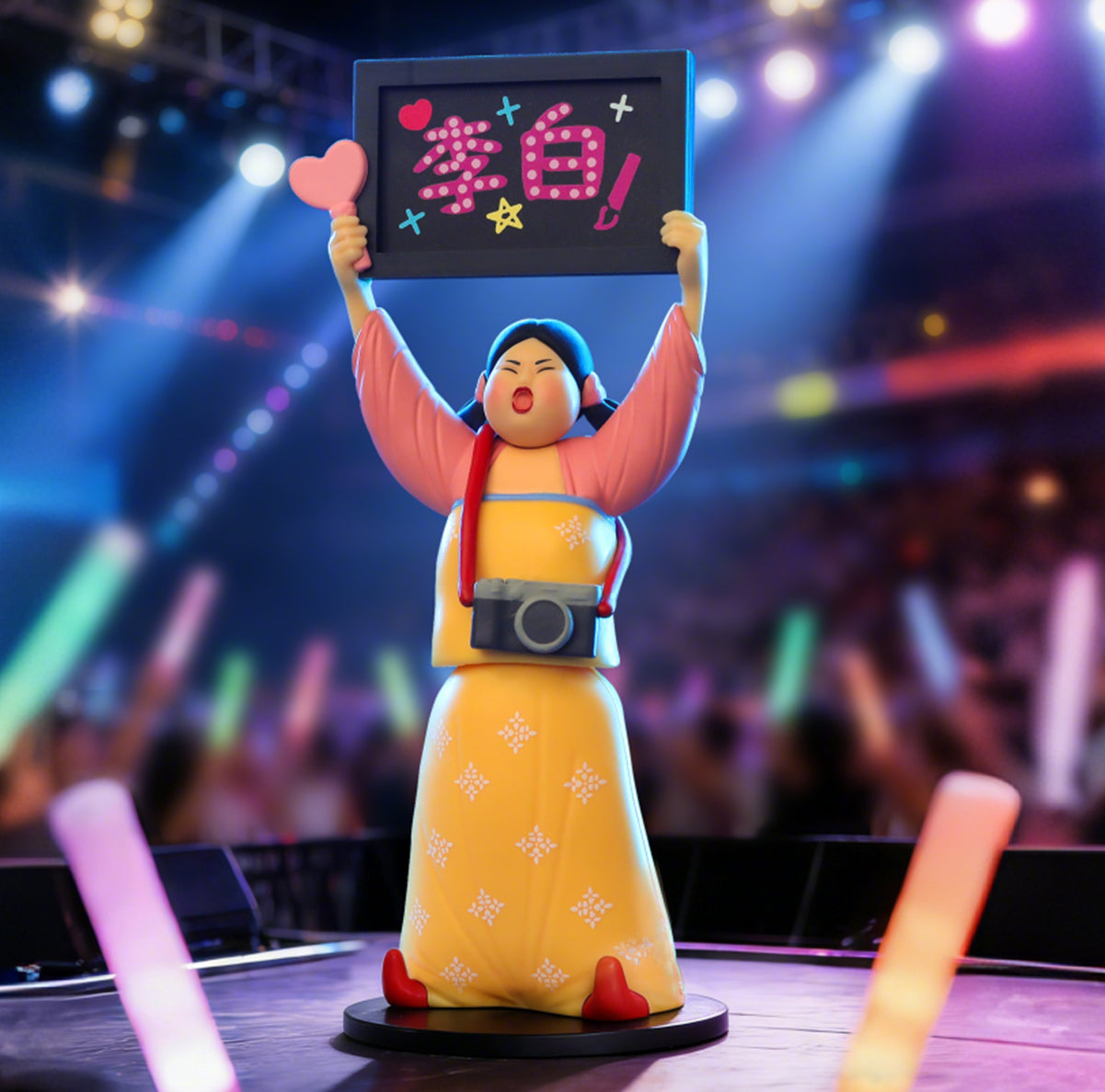 Starry Cheers Tang court lady raising a light board with a camera at her waist, Modern Ancients Party Queen