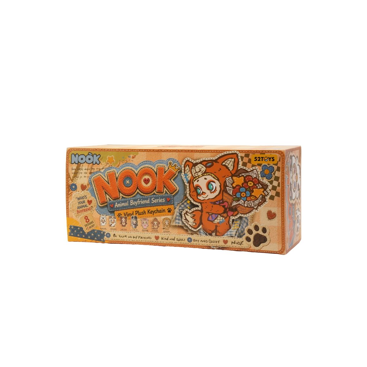 NOOK Animal Boyfriend single blind box side view with illustrated packaging