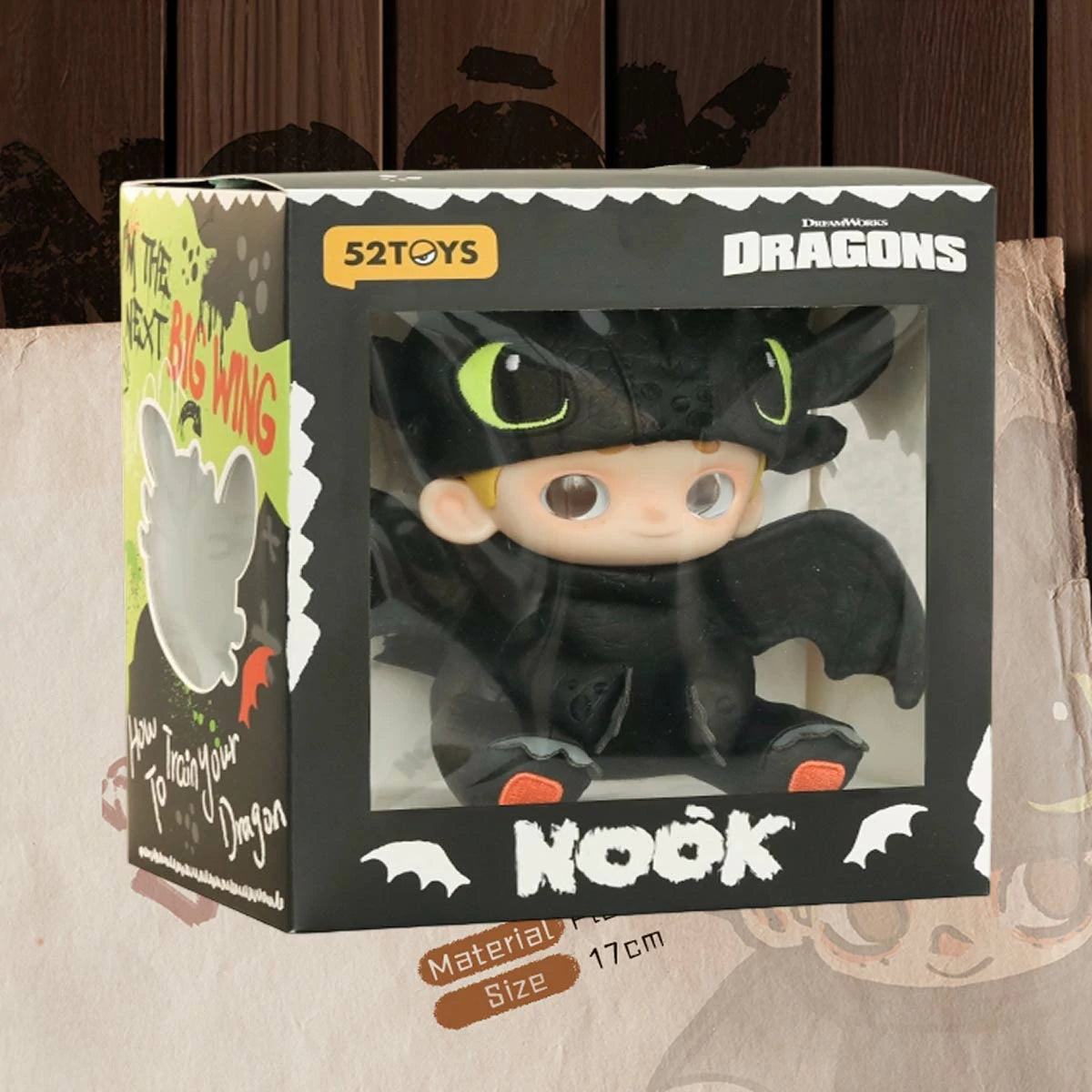 NOOK x Toothless DreamWorks Dragons limited edition figure boxed packaging