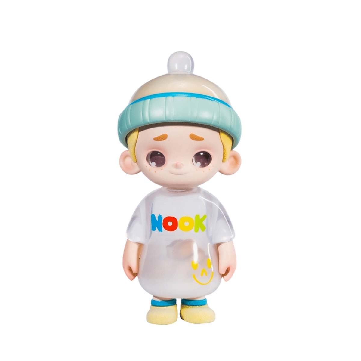 NOOK Milk Bottle 150% figure with baby-bottle-lid hat and clear bottle body, limited edition