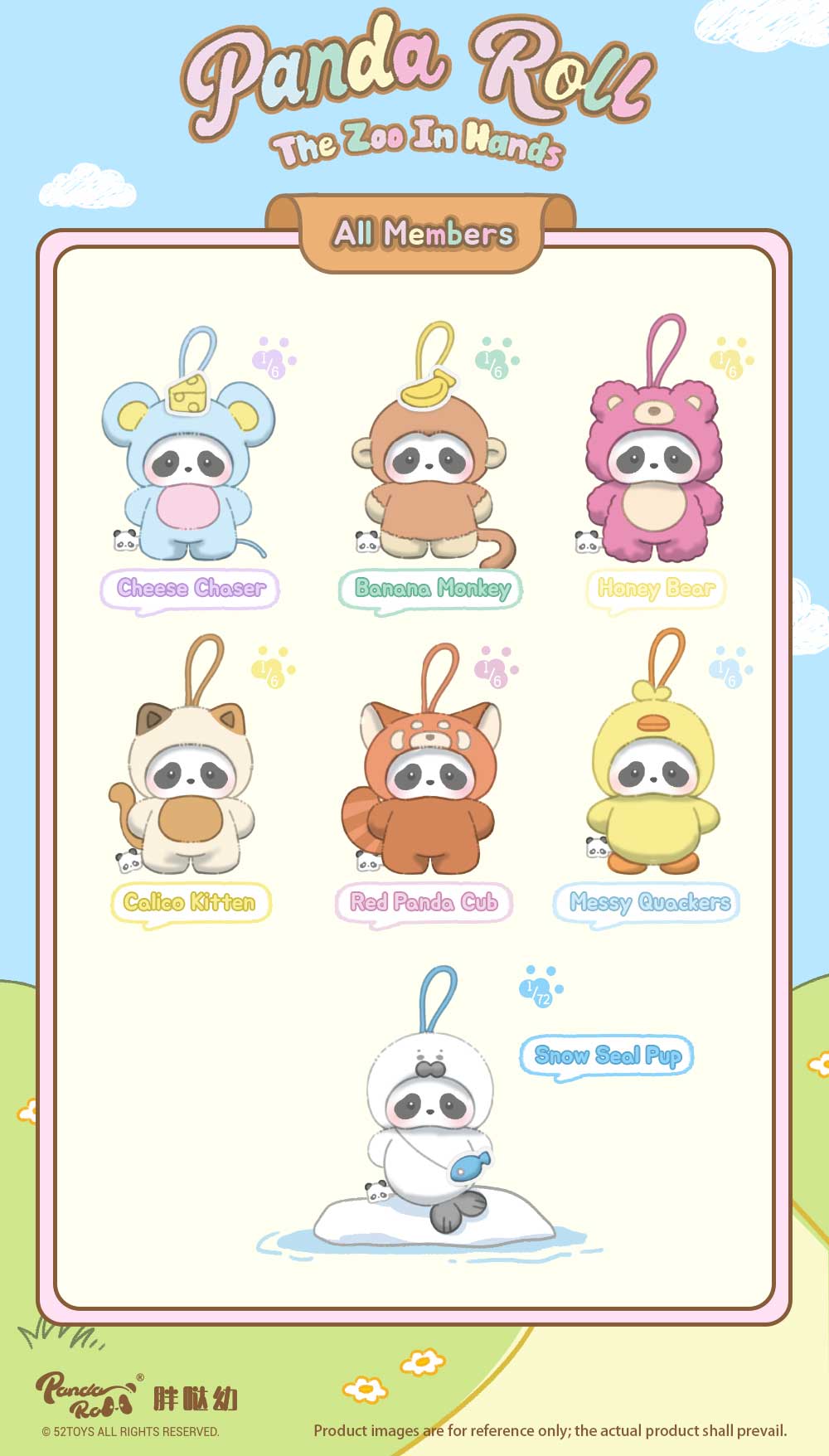 PANDA ROLL THE ZOO IN HANDS SERIES PLUSH KEYCHAIN PANDA ROLL THE ZOO IN HANDS SERIES PLUSH KEYCHAIN