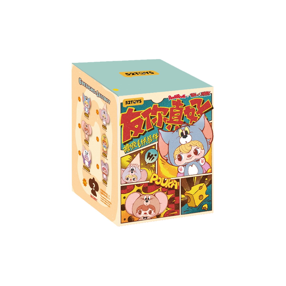 POUKAPOUKA x Tom and Jerry U-Nique Friend single blind box with comic artwork