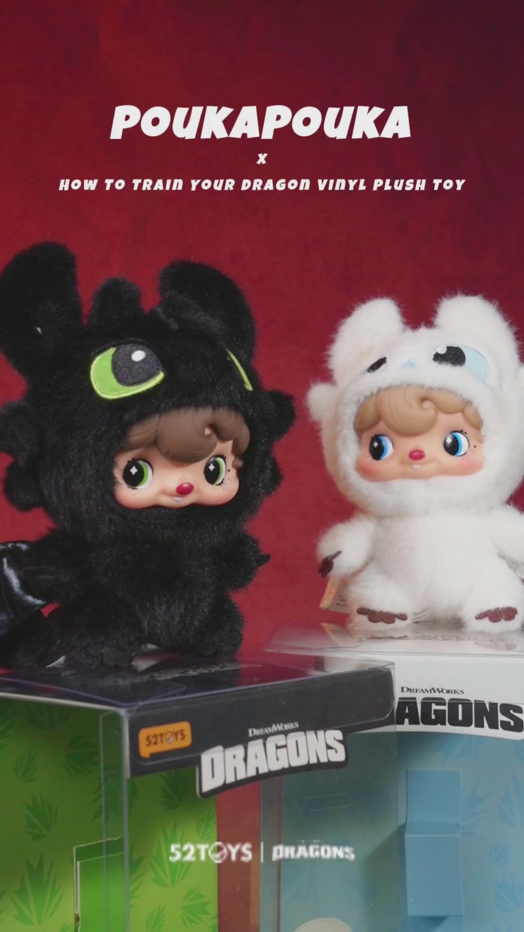 【ピカチウ】未開封シュリ付 フクオカ トウホク ニンジャスピナー3点セット 52TOYS POUKAPOUKA X HOW TO TRAIN YOUR DRAGON NIGHT FURY ソフビ